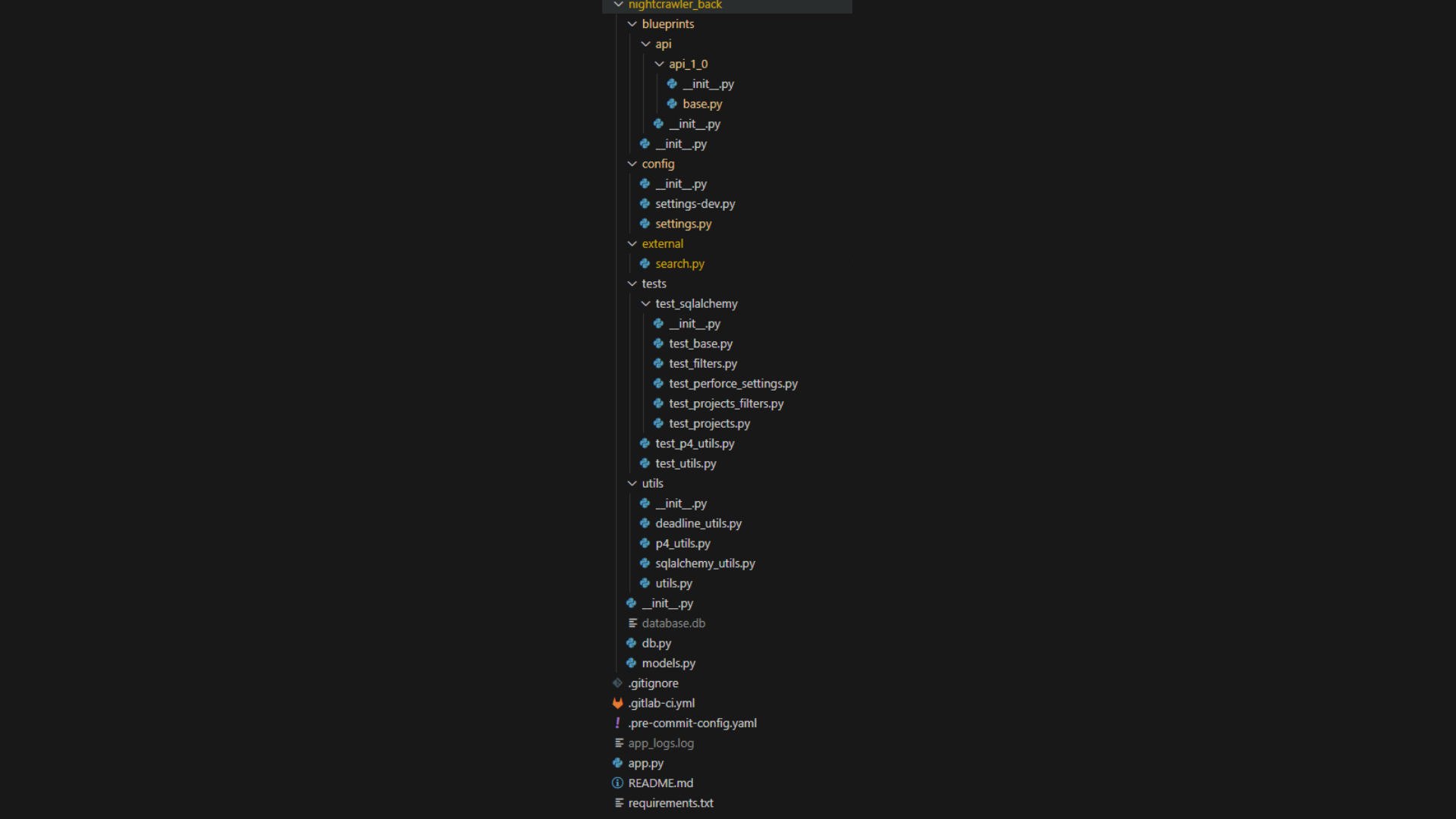 Architecture de l'application NightCrawler